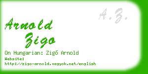 arnold zigo business card